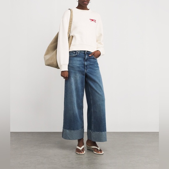 rag & bone Ivory Embroidered More Love Sweatshirt - Picture 10 of 15